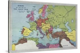 The Map of Europe on the Eve of World War One-null-Stretched Canvas