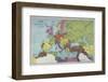 The Map of Europe on the Eve of World War One-null-Framed Photographic Print