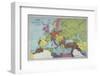 The Map of Europe on the Eve of World War One-null-Framed Photographic Print