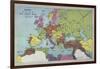 The Map of Europe on the Eve of World War One-null-Framed Photographic Print