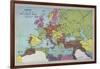 The Map of Europe on the Eve of World War One-null-Framed Photographic Print