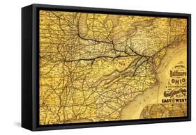 The Map of the B&O-null-Framed Stretched Canvas
