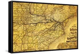 The Map of the B&O-null-Framed Stretched Canvas