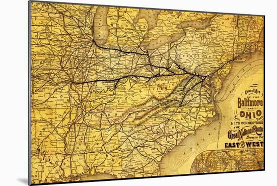 The Map of the B&O-null-Mounted Giclee Print