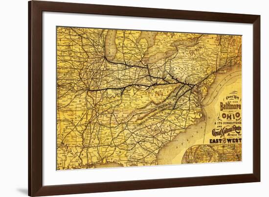 The Map of the B&O-null-Framed Giclee Print