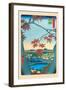 The Maple Trees-Ando Hiroshige-Framed Art Print