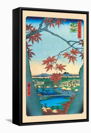 The Maple Trees-Ando Hiroshige-Framed Stretched Canvas