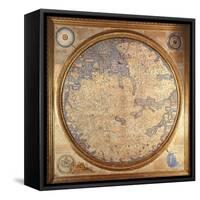 The Mappa Mundi of Fra Mauro, a Camaldolese Monk from the Monastery of San Michele in Murano, 1459-null-Framed Stretched Canvas