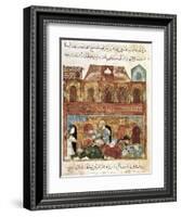 "The Maqamat" (The Assemblies of Al-Hariri), Characteristic Genre of the Medieval Arabic Literature-Yahya ibn Mahmud Al-Wasiti-Framed Art Print