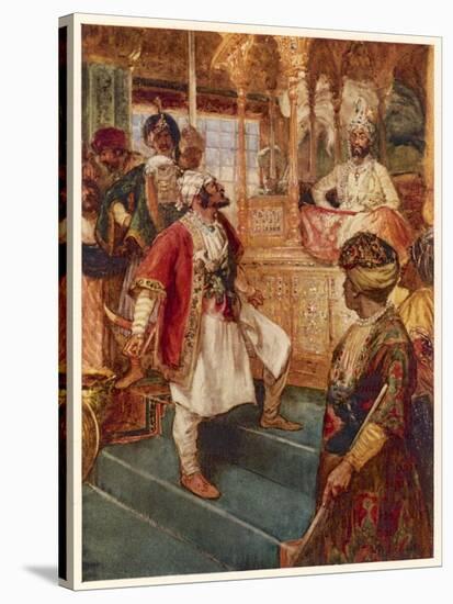 The Maratha Leader Shivaji Defies the Mogul Emperor Aurugzeb at Delhi-null-Stretched Canvas