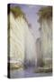 The Marble Rocks - Nerbudda Jubbolpore-Edward Lear-Stretched Canvas