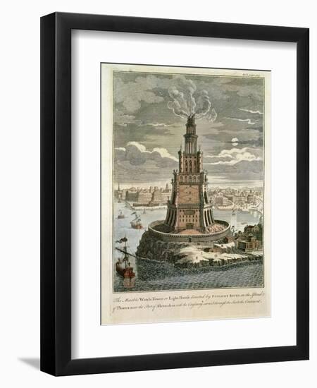 The Marble Watch Tower or Lighthouse Erected by Ptolemy Soter on the Island of Pharos, Near the…-null-Framed Premium Giclee Print