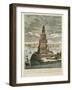 The Marble Watch Tower or Lighthouse Erected by Ptolemy Soter on the Island of Pharos, Near the…-null-Framed Giclee Print