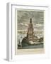 The Marble Watch Tower or Lighthouse Erected by Ptolemy Soter on the Island of Pharos, Near the…-null-Framed Giclee Print