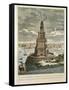 The Marble Watch Tower or Lighthouse Erected by Ptolemy Soter on the Island of Pharos, Near the…-null-Framed Stretched Canvas