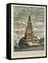 The Marble Watch Tower or Lighthouse Erected by Ptolemy Soter on the Island of Pharos, Near the…-null-Framed Stretched Canvas
