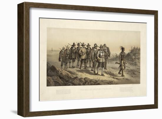 The March of Miles Standish-null-Framed Giclee Print