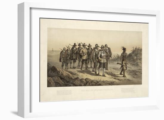 The March of Miles Standish-null-Framed Giclee Print