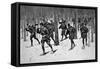 The March of Rogers Rangers (Litho)-Frederic Sackrider Remington-Framed Stretched Canvas