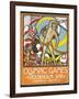 The March Of the Nations, Each Athlete Waving a Flag. Sweden 1912 Olympic Games Poster Stamp-null-Framed Giclee Print