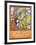 The March Of the Nations, Each Athlete Waving a Flag. Sweden 1912 Olympic Games Poster Stamp-null-Framed Giclee Print