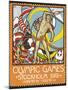 The March Of the Nations, Each Athlete Waving a Flag. Sweden 1912 Olympic Games Poster Stamp-null-Mounted Giclee Print