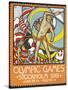 The March Of the Nations, Each Athlete Waving a Flag. Sweden 1912 Olympic Games Poster Stamp-null-Stretched Canvas