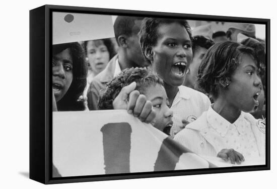 The March on Washington: A Group from Detroit, 28th August 1963-Nat Herz-Framed Stretched Canvas