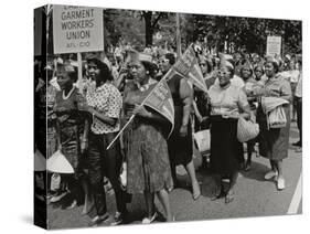 The March on Washington: Ladies Garment Workers' Union Marching on Constitution Avenue, 28th…-Nat Herz-Stretched Canvas