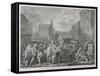 The March to Finchley, 1761-Luke Sullivan-Framed Stretched Canvas