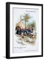 The Marchand Expedition: Resting at Bahr-El-Gazal, Sudan, June 1897-null-Framed Giclee Print