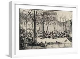 'The Marché des Capucins', 1915-Leopold Flameng-Framed Giclee Print