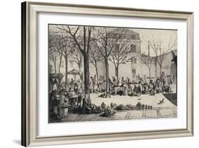 'The Marché des Capucins', 1915-Leopold Flameng-Framed Giclee Print