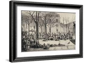 'The Marché des Capucins', 1915-Leopold Flameng-Framed Giclee Print