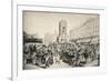 'The Marché des Innocents', 1915-Leopold Flameng-Framed Giclee Print