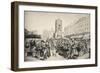 'The Marché des Innocents', 1915-Leopold Flameng-Framed Giclee Print