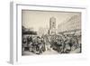 'The Marché des Innocents', 1915-Leopold Flameng-Framed Giclee Print