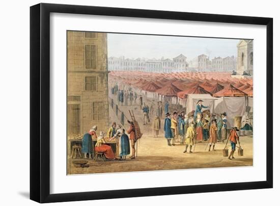 The Marche Des Innocents, Detail of the Left Hand Side, C.1794-1810-Thomas Naudet-Framed Giclee Print