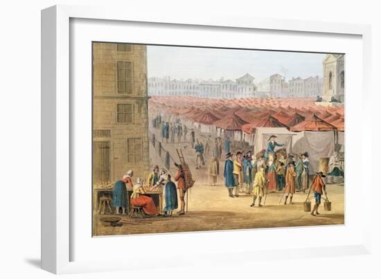 The Marche Des Innocents, Detail of the Left Hand Side, C.1794-1810-Thomas Naudet-Framed Giclee Print