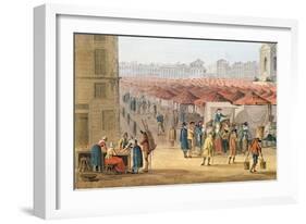 The Marche Des Innocents, Detail of the Left Hand Side, C.1794-1810-Thomas Naudet-Framed Giclee Print