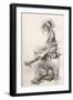 The Marchioness. Illustration by Harry Furniss for the Charles Dickens Novel the Old Curiosity Shop-null-Framed Giclee Print