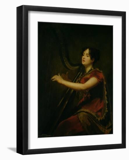 The Marchioness of Northampton, Playing a Harp, circa 1820-Sir Henry Raeburn-Framed Giclee Print