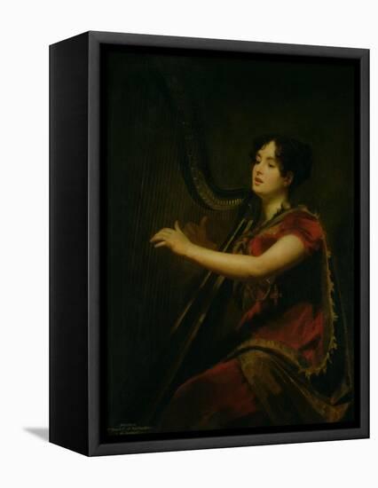 The Marchioness of Northampton, Playing a Harp, circa 1820-Sir Henry Raeburn-Framed Stretched Canvas