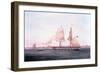 The Maria Helena off Lisbon with the Tower of Belem beyond her Bow, 1852-Samuel Walters-Framed Giclee Print