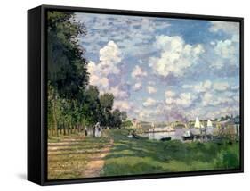 The Marina at Argenteuil, 1872-Claude Monet-Framed Stretched Canvas