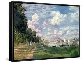 The Marina at Argenteuil, 1872-Claude Monet-Framed Stretched Canvas