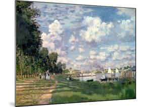 The Marina at Argenteuil, 1872-Claude Monet-Mounted Giclee Print