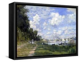 The Marina at Argenteuil, 1872-Claude Monet-Framed Stretched Canvas