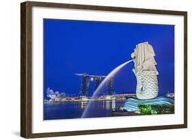 The Marina Bay Sands Hotel and Shopping Centre and the Singapore Art and Science Museum, Singapore-Cahir Davitt-Framed Photographic Print