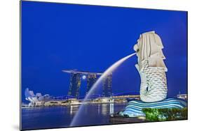 The Marina Bay Sands Hotel and Shopping Centre and the Singapore Art and Science Museum, Singapore-Cahir Davitt-Mounted Photographic Print